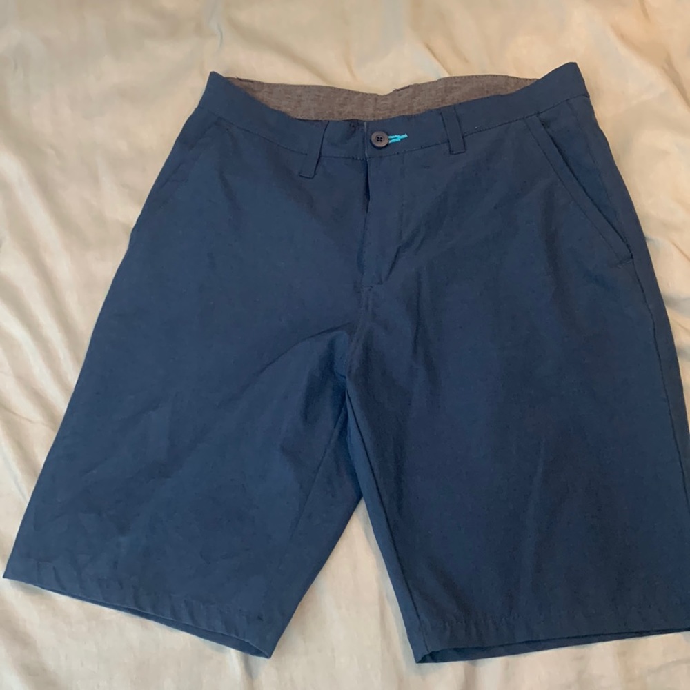 Burnside navy hybrid shorts, size 30